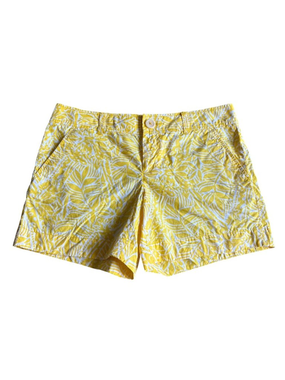 Lilly Pulitzer Shorts Lemon Yellow Womens Size 4 Colorful